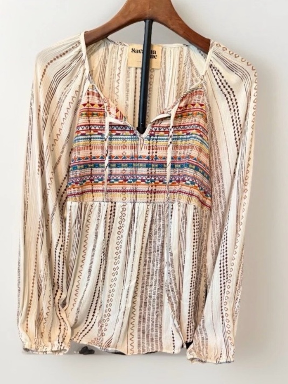 Savanna Jane embroidered blouse size medium